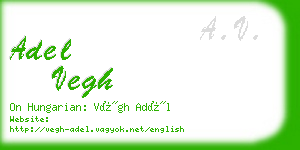 adel vegh business card